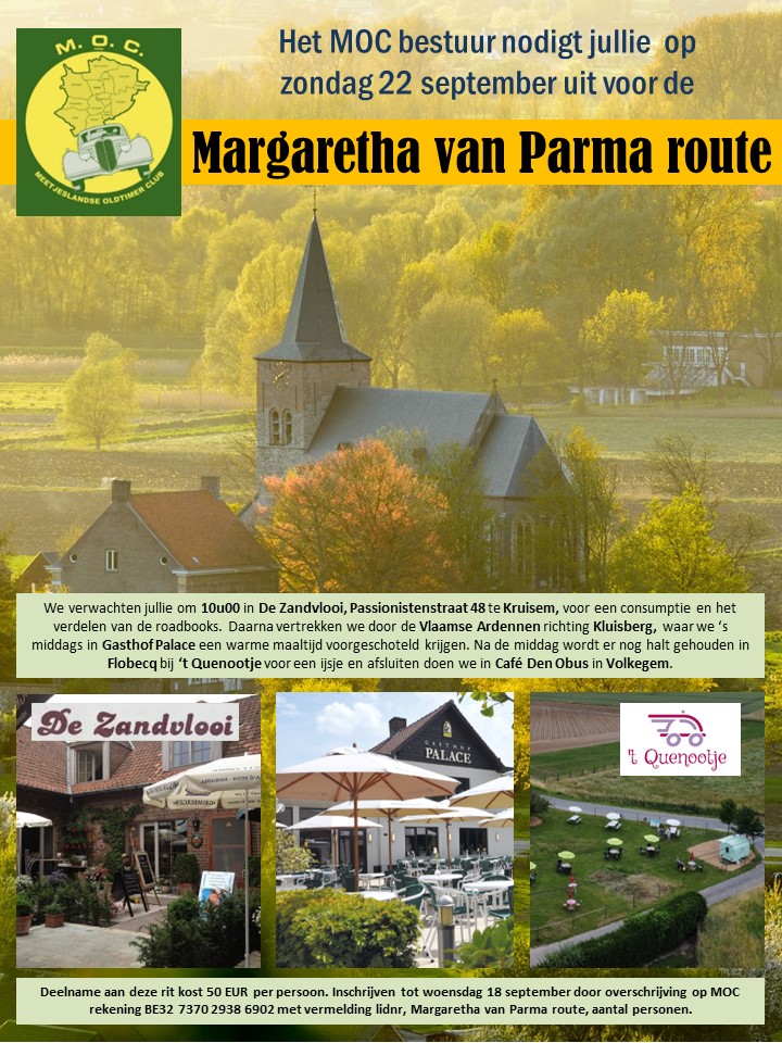 Margaretha van Parma route 2024